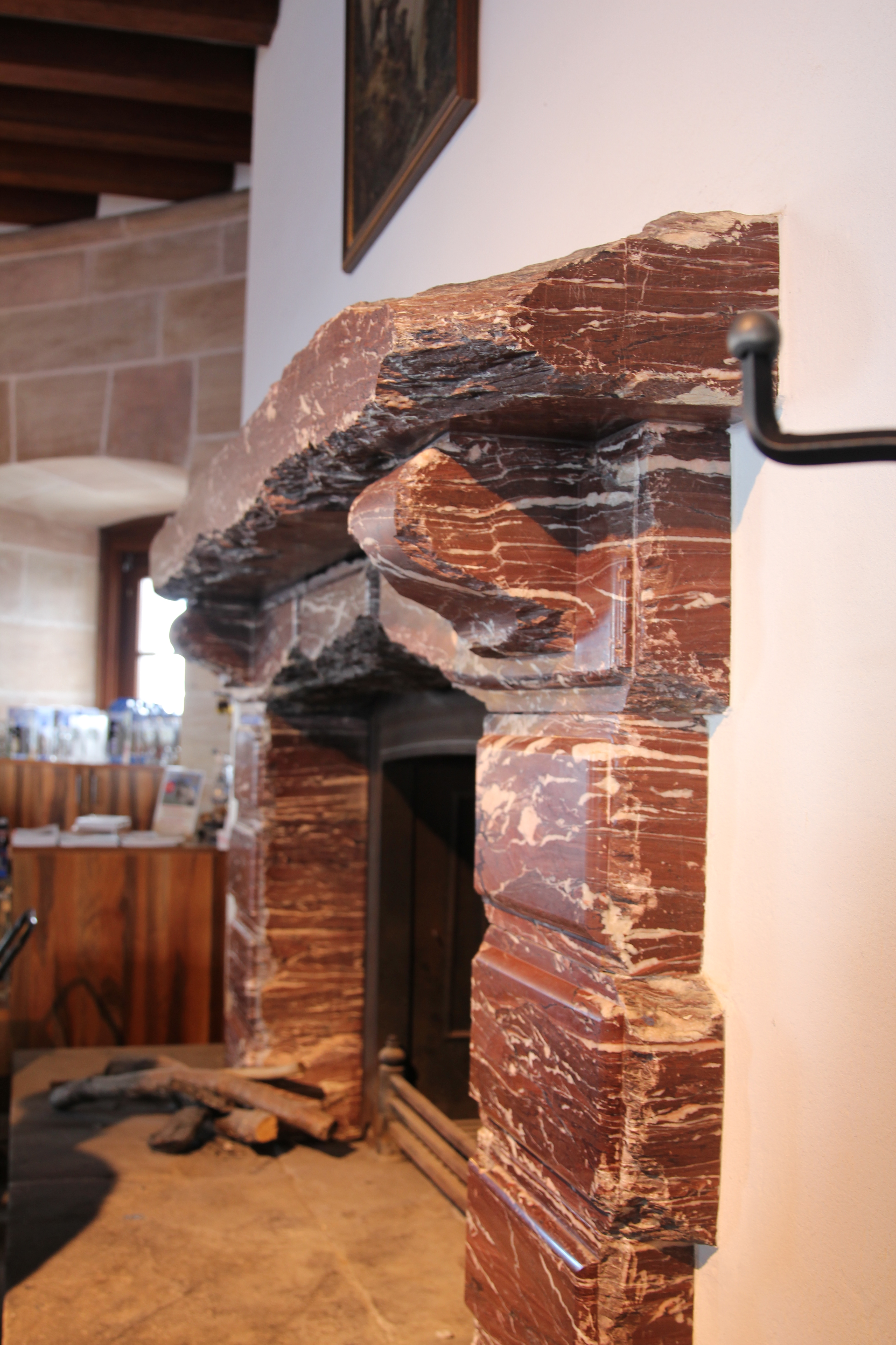 Fireplace inside Eagle's Nest