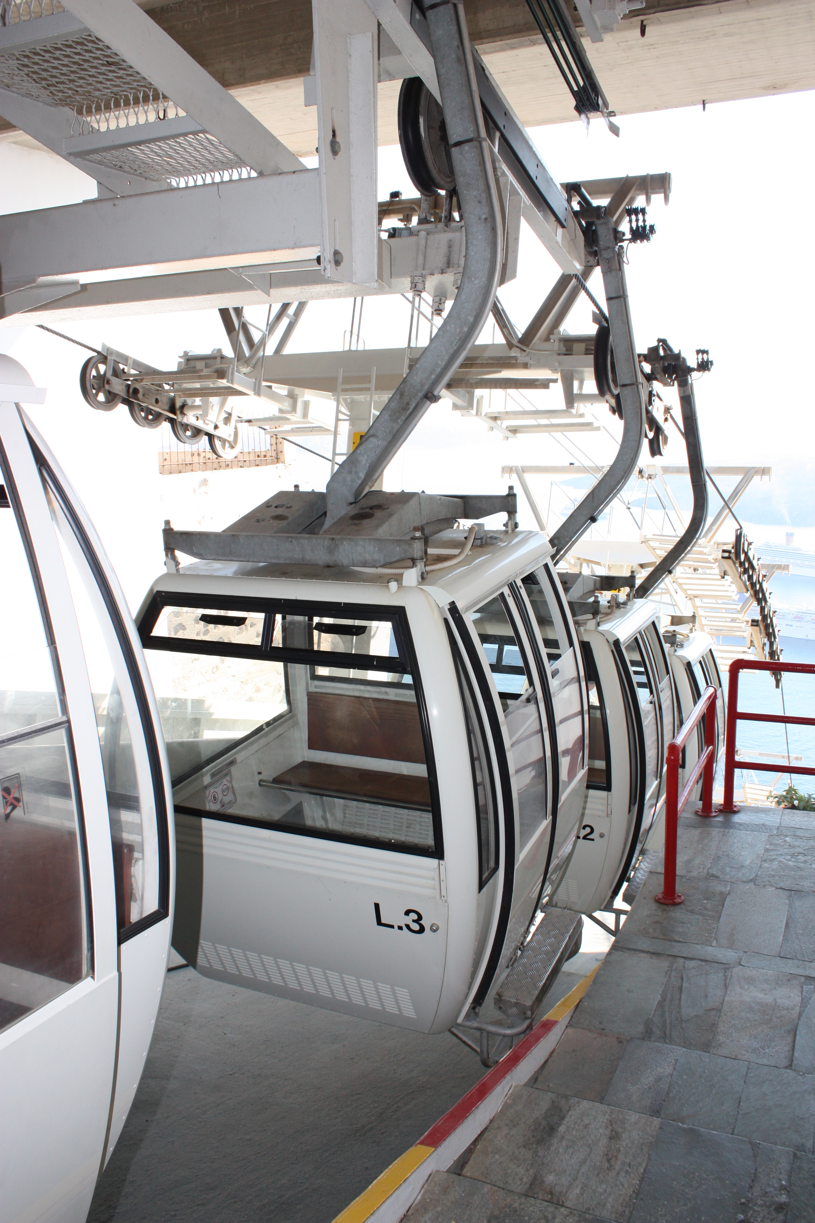 Enjoying the ride to the top.