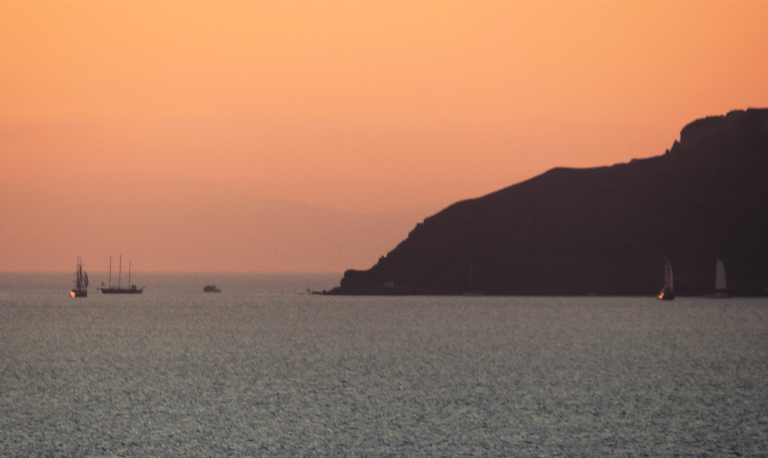Santorini Sunset and the Sea