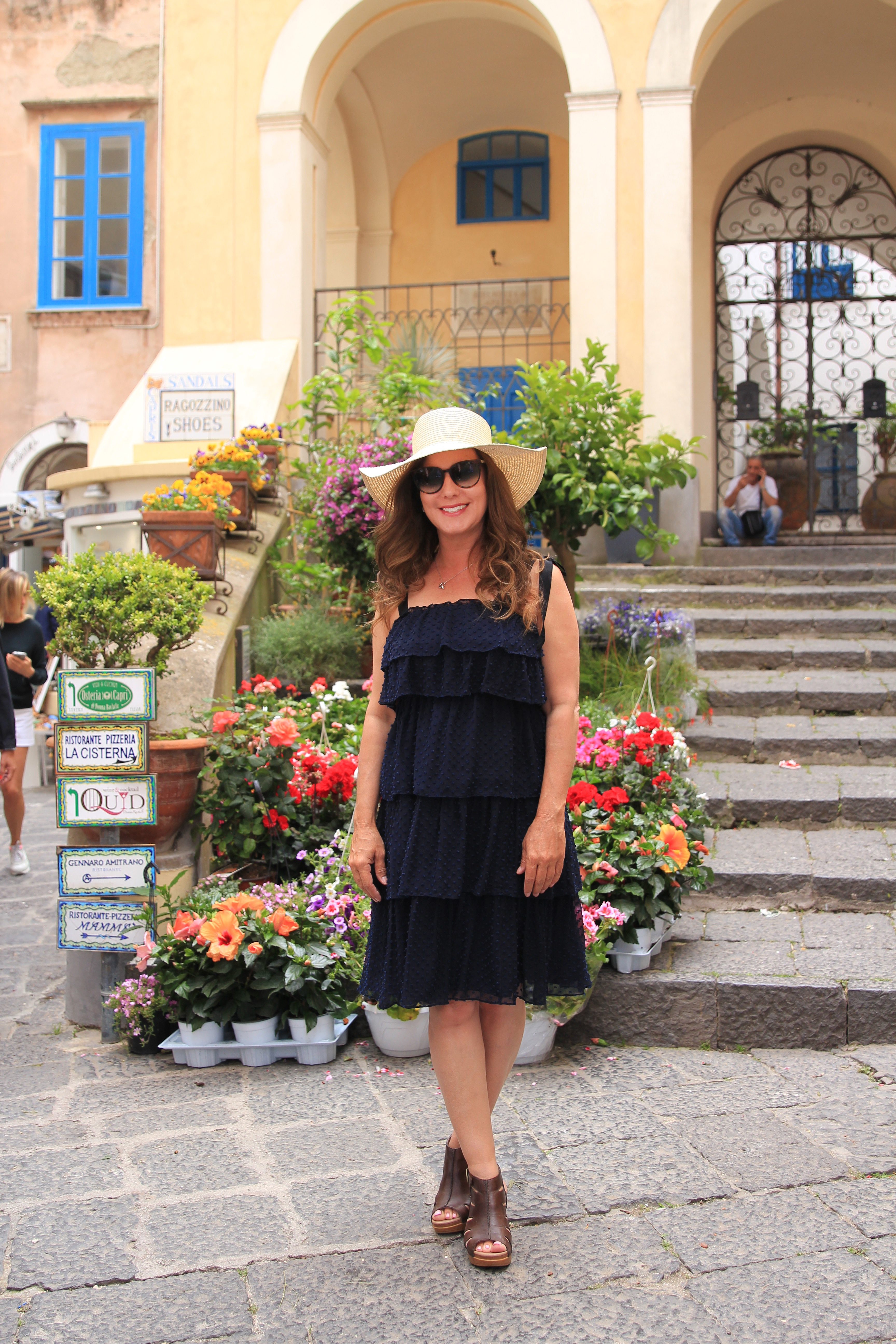 The flower market in Capri.