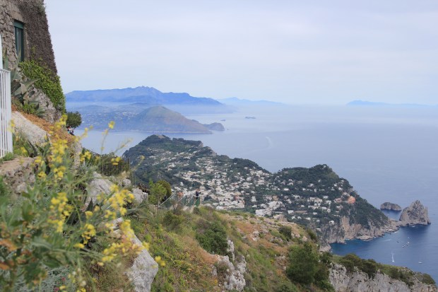 The view from the highest point on the Isle of Capri, Mt. Solaro and 1.932 feet above the sea.